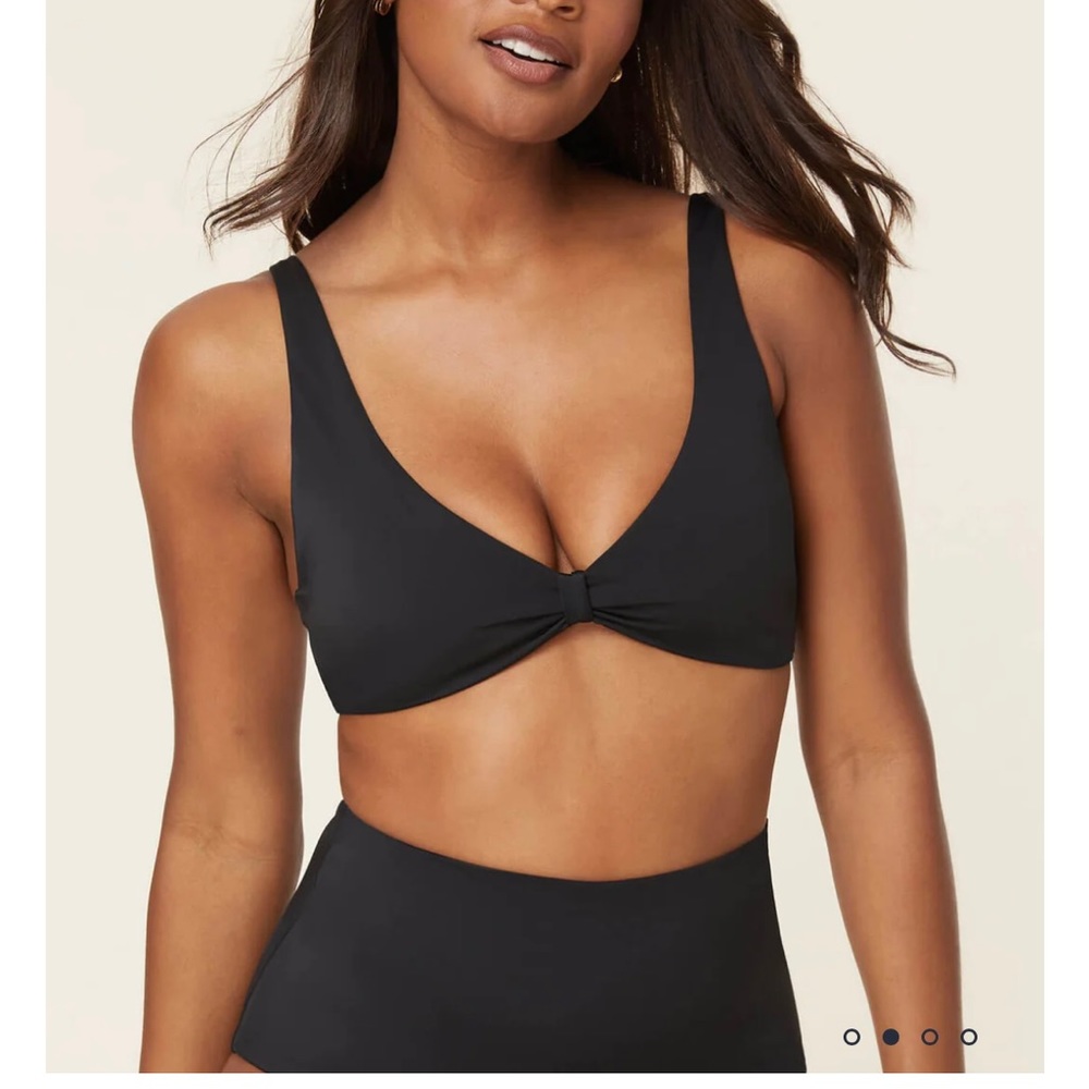 Andie Swim Two-Piece Bikini, Black, Size Small